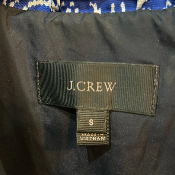 J. Crew Fair Isle Vest Excursion Women's Sz S Blue White Style# E4865 EUC - Picture 5 of 10